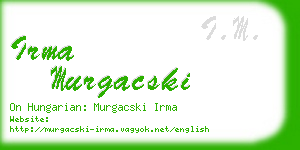 irma murgacski business card